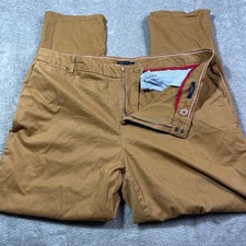 Tommy Hilfiger Hampton Slim Chino Pant Women  s 18 Brown Stretch Barn Fall Casual