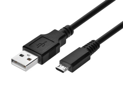 Monoprice USB-A to Micro USB-B 2.0 Cable - 5-Pin  28/28AWG  Black  6ft