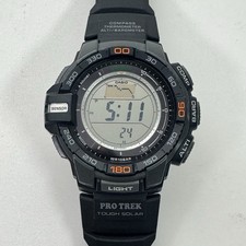 Casio ProTrek PRG-270 Solar Triple Sensor Watch Black Grey Very Nice