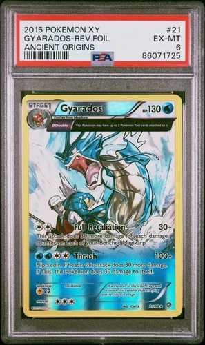 2015 Pokemon XY Ancient Origins Gyarados 21/98 Reverse Foil PSA 6