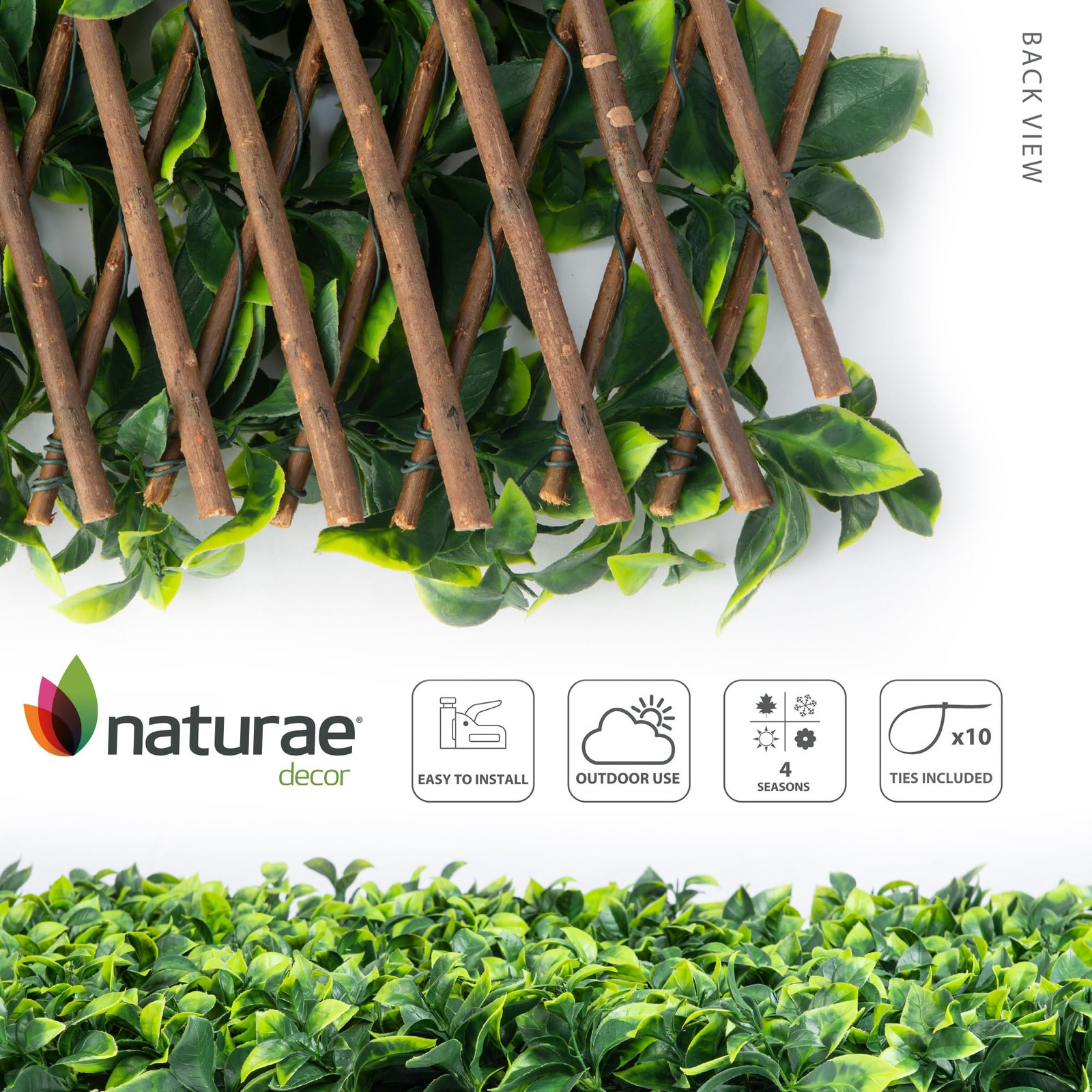 Naturae Decor Expandable Willow Trellis - Outdoor Privacy Screen - Sturdy and...