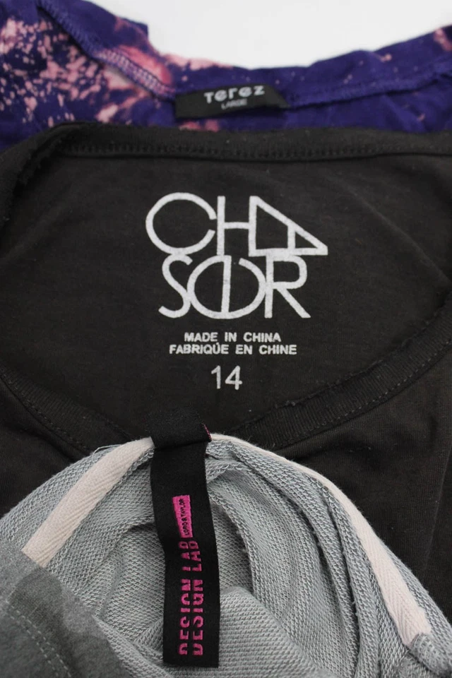 Chaser Terez Design Lab Girls Tops Hoodie Brown Purple Gray Size 14 L M Lot 3 - Image 3 of 4