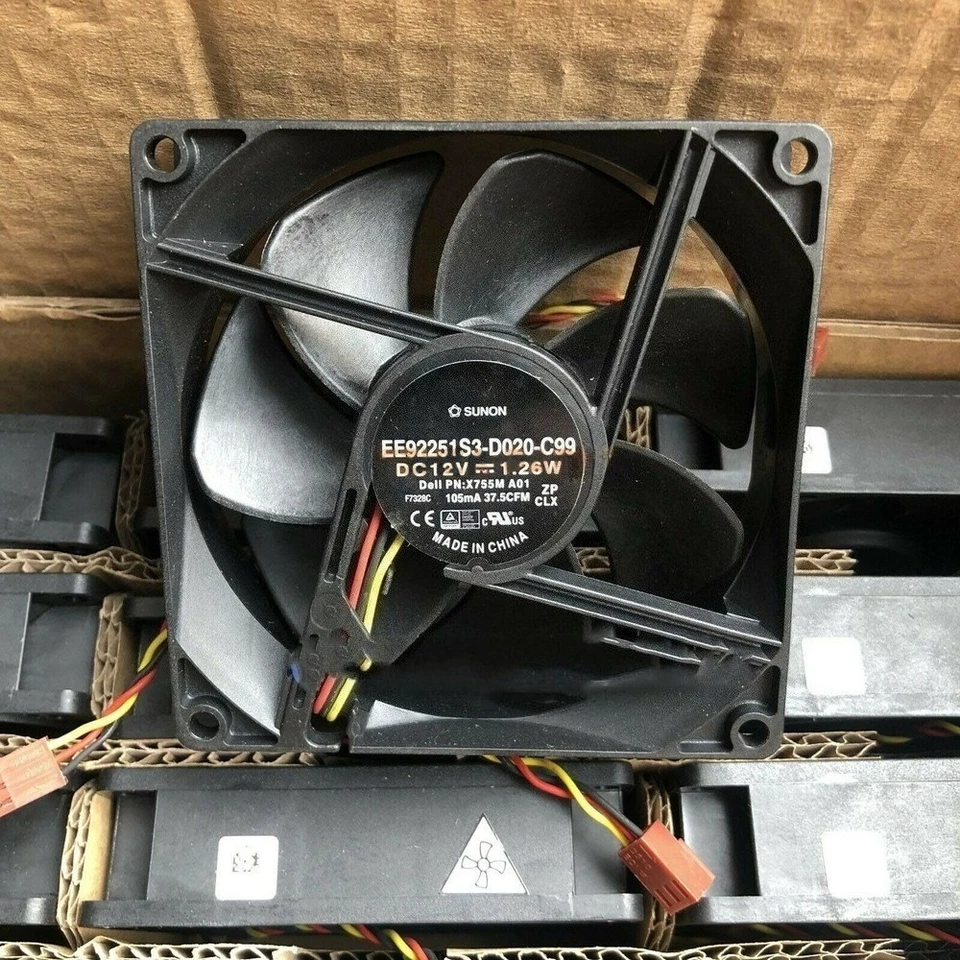 1x SUNON EE92251S3-D020-C99 90*90*25MM 12V 1.26W 3Pin Cooling Fan - Image 2 of 2