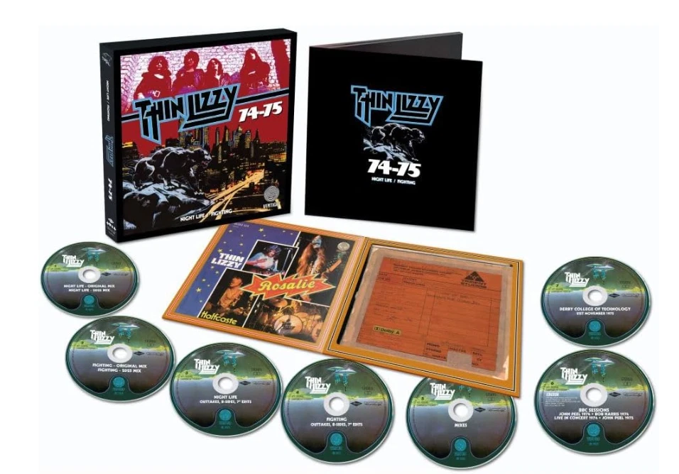 Thin Lizzy Nightlife/Fighting 7CD Box SHM CD BT Japan Limited Edition UICY-80687 Foto 2 de 3