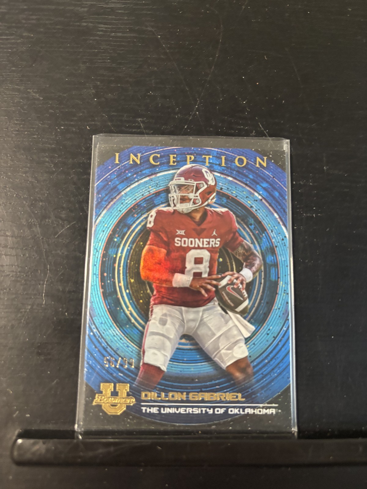 2022-23 Bowman Inception University - Dillon Gabriel #99 Blue Foil V1 /99 (RC)