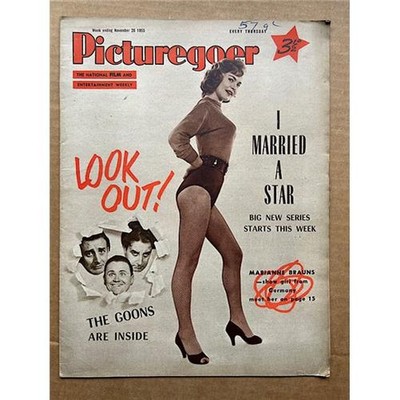 MARIANNE BRAUNS PICTUREGOER MAGAZINE NOVEMBER 26 1955 - Marianne cover with smal