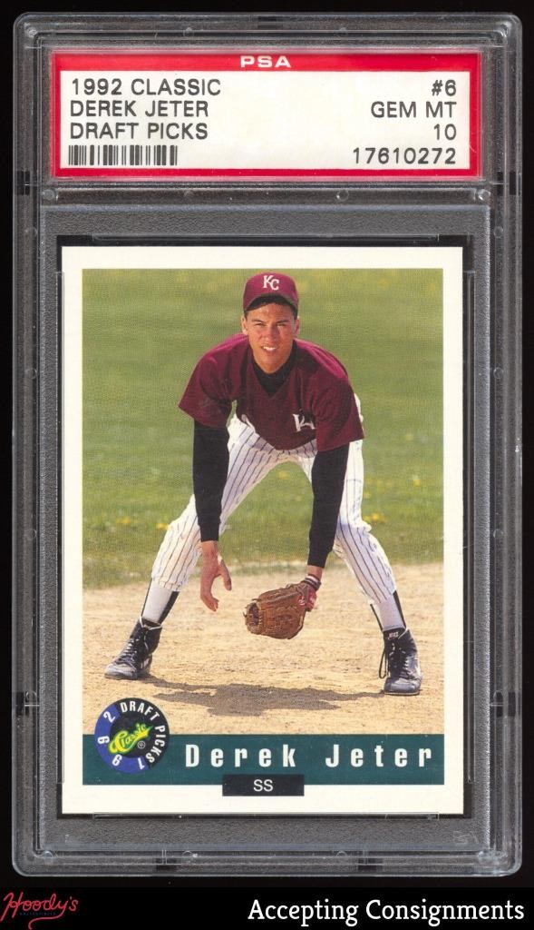 1992 Classic Draft Picks #6 Derek Jeter Rookie PSA 10 GEM MINT