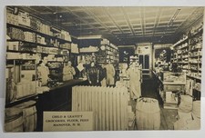Rppc 1916 Hanover New Hampshire N H Child & Leavitt Groceries Flour Feed Inter