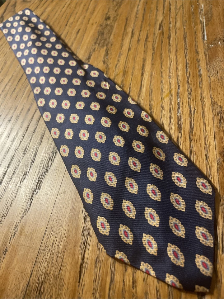 Corbata Foulard de Seda Walter Kelly Usada en Excelente Condición Para Hombre Hecha en EE. UU. Foto 2 de 4