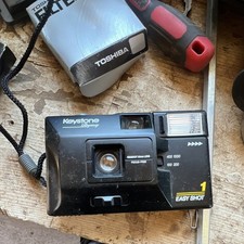 Keystone Easy Shot 1 35mm Point Shoot Film Camera Flash Black