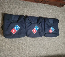 (3)Domino's Pizza food delivery bag insulated thermal hot 18"x 20"x7" Navy