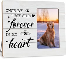 Pet Memorial Gifts For Dogs Sympathy Picture Frame Once By My Dog Memorial Frame