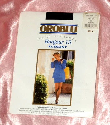 OROBLU Bonjour 15 ELEGANT zarte Strumpfhose * Tights transparent marine 40/42 - Bild 1 von 2