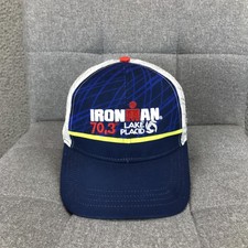 Ironman 70.3 Lake Placid Hat Cap Snap Back One Size Blue Running BOCO Gear