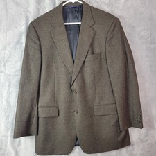 Brooks Brothers Blazer 1818 Madison Mens Size 40R Brown Houndstooth Jacket Wool