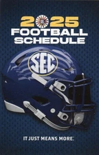 2025 SEC Football Pocket Schedule NCAA College CFB Southeastern Conference