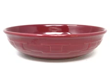 Longaberger Pottery Oval Bowl 9in Vegetable Paprika Woven Traditions Serving