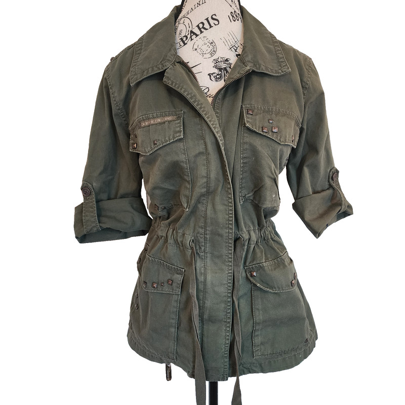 CALVIN KLEIN JEANS green cotton jacket- size L