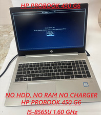 HP PROBOOK 450 G6 I5-8265U 1.60GHz NO HDD NO RAM NO CHARGER LAPTOP