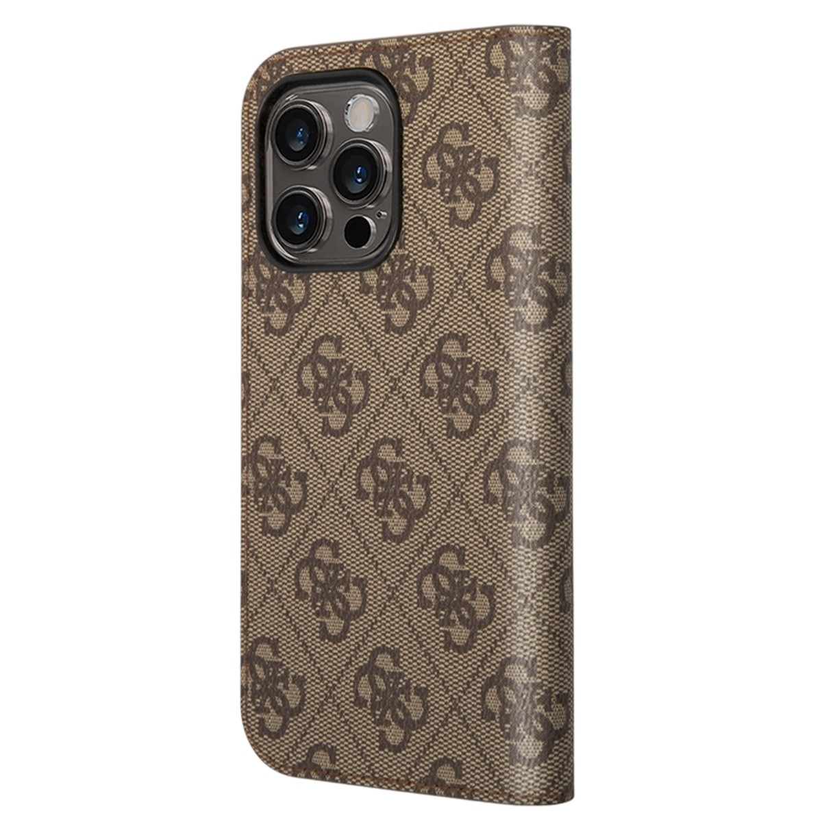Étui Guess iPhone 14 Pro Max luxe marron au motif monogramme chic - 2
