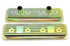Steel Center Bolt Valve Covers For 1987-2000 Chevy Sb 305350 - Zinc-plated