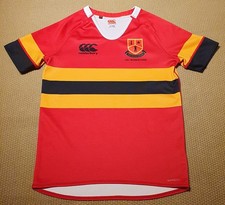 Canterbury CBC Monkstown Rugby Shirt Boys Size 14yrs Red/Yellow Dublin Jersey