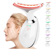 LED Face Neck Massager Skin Care 7 Colors Light Therapy Lifting Sculpting Tool