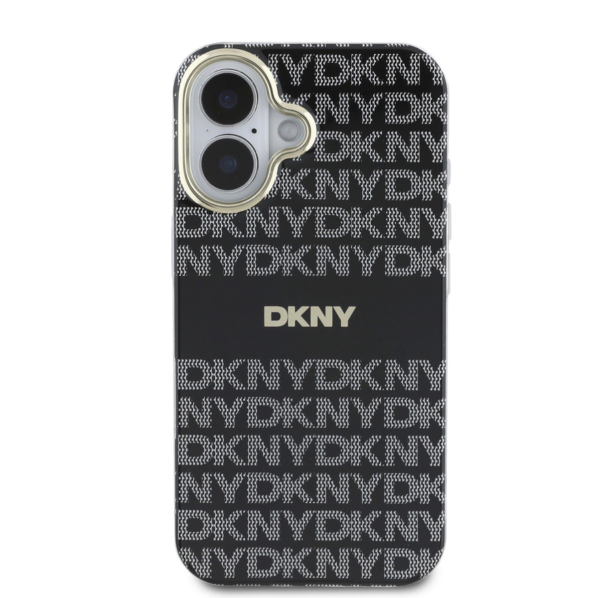 Coque iPhone 16 DKNY souple noire pour sublimer votre style urbain