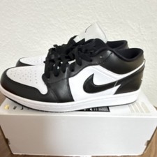 Jordan Air Jordan 1 Low Sneaker Schwarz/Weiß Leder EU 44 DC0774 101 neu