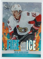 2013-14 Panini Select Fire on Ice Stars Prizms BLUE ERIK KARLSSON /25 #FS-26
