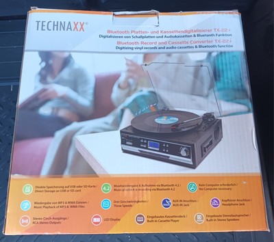 Technaxx 4717 Bluetooth Platten/Kassettendigitalisierer TX-22+ von LPs und ...