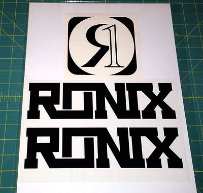 RONIX CODE LOGO DECAL STICKER BLACK  WAKEBOARD YOU GET 2!!