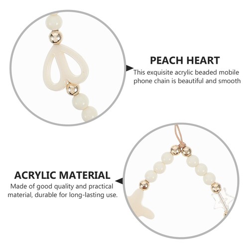 2 Pcs Acrylic Decorative Chain ID Anti- Lost Chain Phone Lanyard Phone Charm - 第 2/12 張圖片