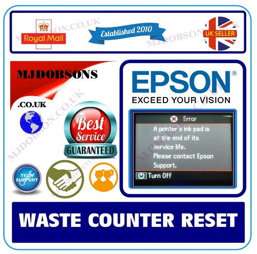 Residuos de tintas Almohadillas restablecer EPSON XP520 XP620 XP625 XP720  XP820 DVD | eBay