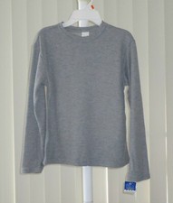 Boys Pajama Top Sleep Top Long Sleeve Gray Waffle Knit New Size 8