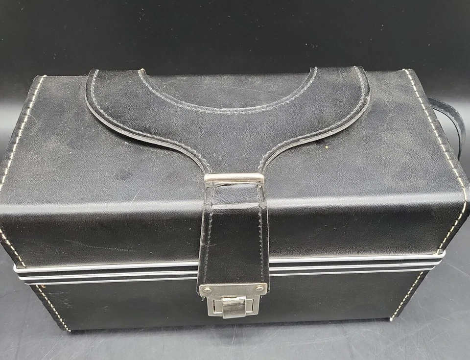 Estuche rígido ajustable para cámara Polaroid negro vintage  Foto 2 de 4