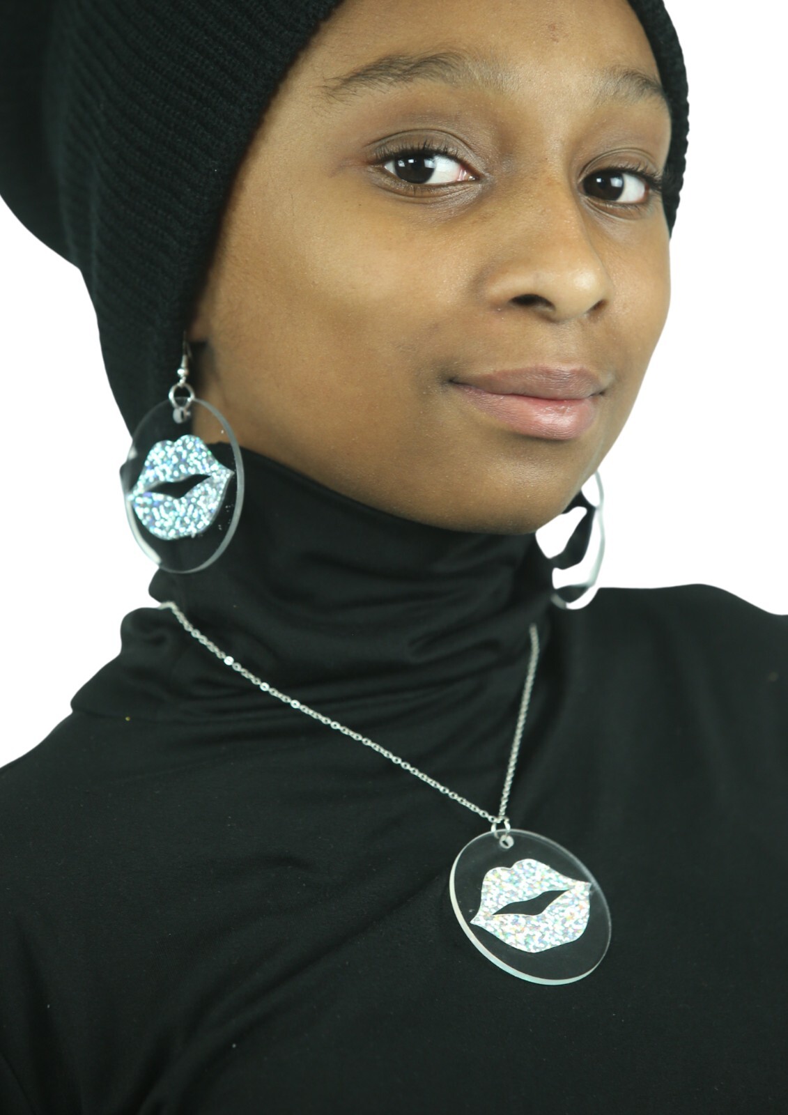 NEW Lips earrings necklace set other colours available
