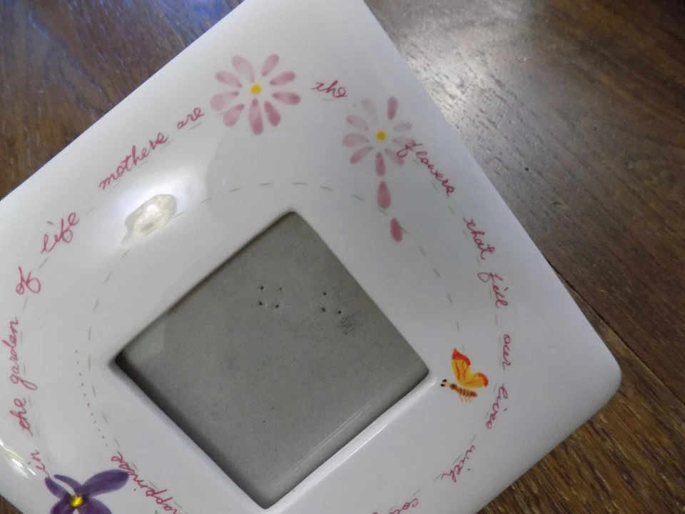 Marco de fotos floral pintado a mano de colección Jardín de la vida Las madres son las flores poema Foto 3 de 4