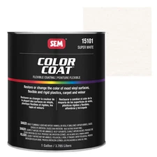 SEM Color Coat - Plastic & Vinyl Flexible Coating, Super White, 1 Gallon