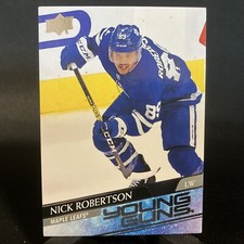 NICK ROBERTSON YOUNG GUNS 2020-21 UPPER DECK SERIES 1 rc #237 Maple Leafs