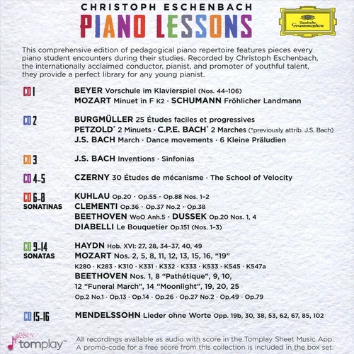 CHRISTOPH ESCHENBACH - PIANO LESSONS NEW CD - Picture 1 of 1