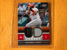 T2-89 BASEBALL CARD - MIKE NAPOLI ANGELS - 2008 UPPER DECK - GAME JERSEY PIECE