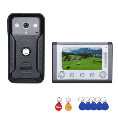 7'' Color Video Intercom Door Phone RFID System With HD Doorbell 1000 TVL Camera