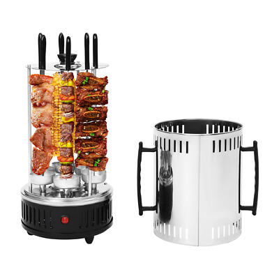 Vertikaler Elektrogrill Schaschlikgrill Tischgrill Dönergrill 6 Spieße Kebab BBQ