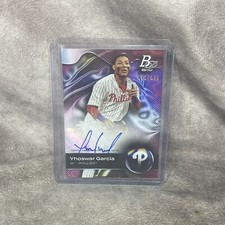 2023 Bowman Platinum #TOP-71 Yhoswar Garcia PINK AUTO 072/199 Phillies