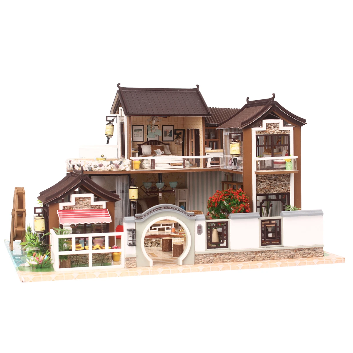 New DIY Miniature Wooden Doll House Building Kit Ancient