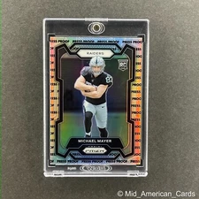 2023 Panini Prizm Michael Mayer Rookie Press Proof Silver CASE HIT #361 Raiders