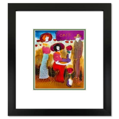 Moshe Leider, Framed Original Mixed Media Watercolor Painting, Hand Signed