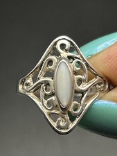 Sterling Silver .925 White Stone Ring Size 5.5