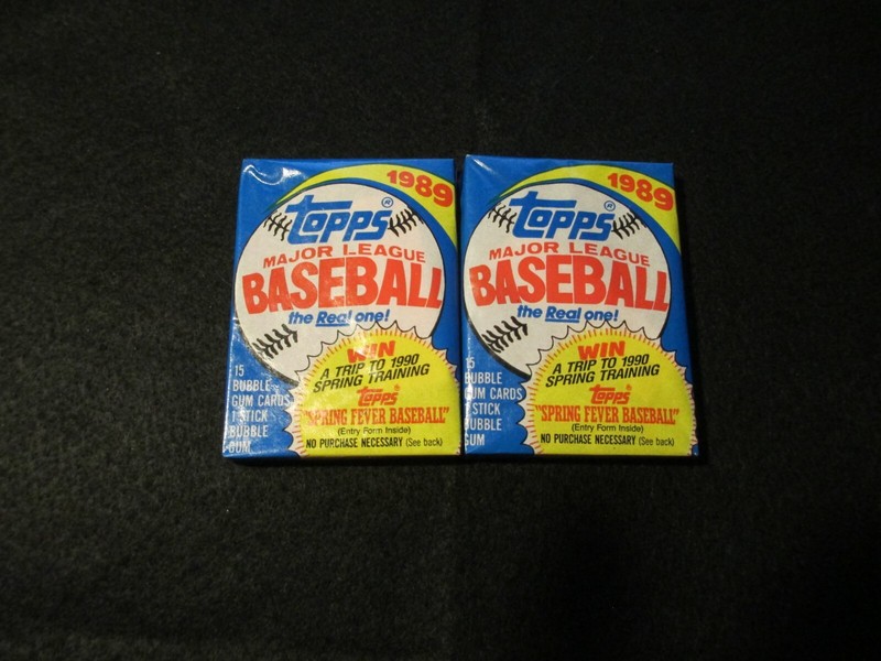 1989 Topps Baseball Unopened Packs (2)  !!!